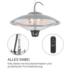 Heizsporn Deckenheizstrahler 60,5 Cm (Ø) LED-Lampe Fernbedienung -Outsunny Geschäft 8600359300 3497 prod 006