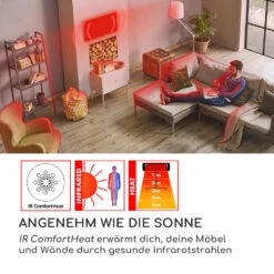 Cosmic Beam Ultra Infrarot-Heizstrahler 2200W IPX4 Fernbedienung -Outsunny Geschäft 8600359300 4440 prod 003