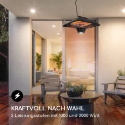 Heat Square Infrarot-Heizstrahler 1000/2000W Carbon IP24 LED -Outsunny Geschäft 8600359300 4709 prod 005