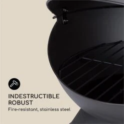 Knight On Fire Gartenkamin Stahl Rostfrei Schwarz -Outsunny Geschäft 8600359300 4856 prod 003