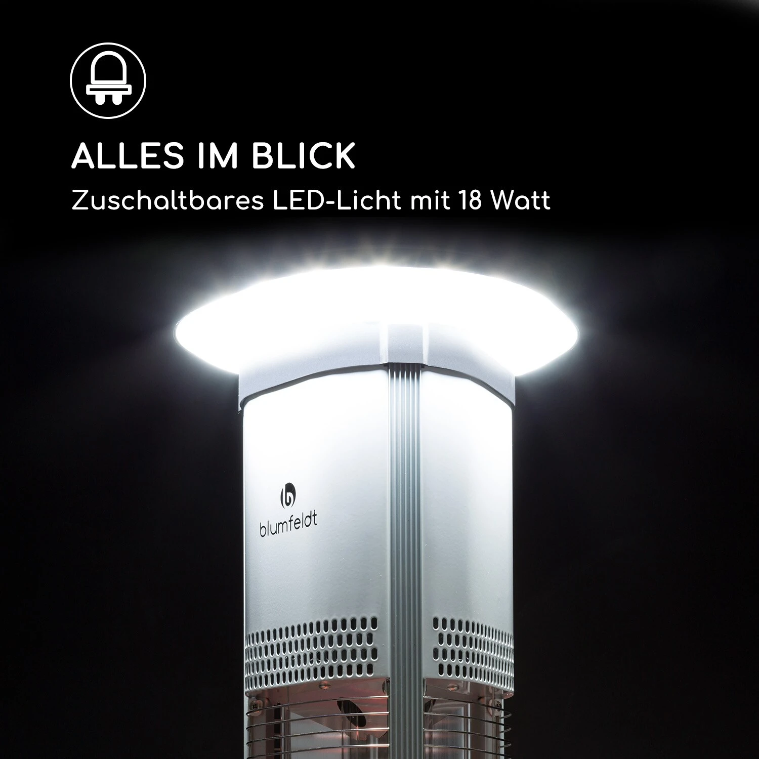Megalith Heizstrahler 2700W Carbon-Heizelemente LED-Licht 8 Megalith Heizstrahler 2700W Carbon-Heizelemente LED-Licht – Bild 6
