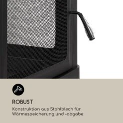 Macondo Feuerstelle Feuerschale 35x35cm Holzfach Stahl Schwarz -Outsunny Geschäft 8600359300 5218 prod 003