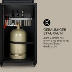 Flagranti Gasheizstrahler 8kW Gasflasche Bis 11kg Edelstahl Schwarz -Outsunny Geschäft 8600359300 5240 prod 006