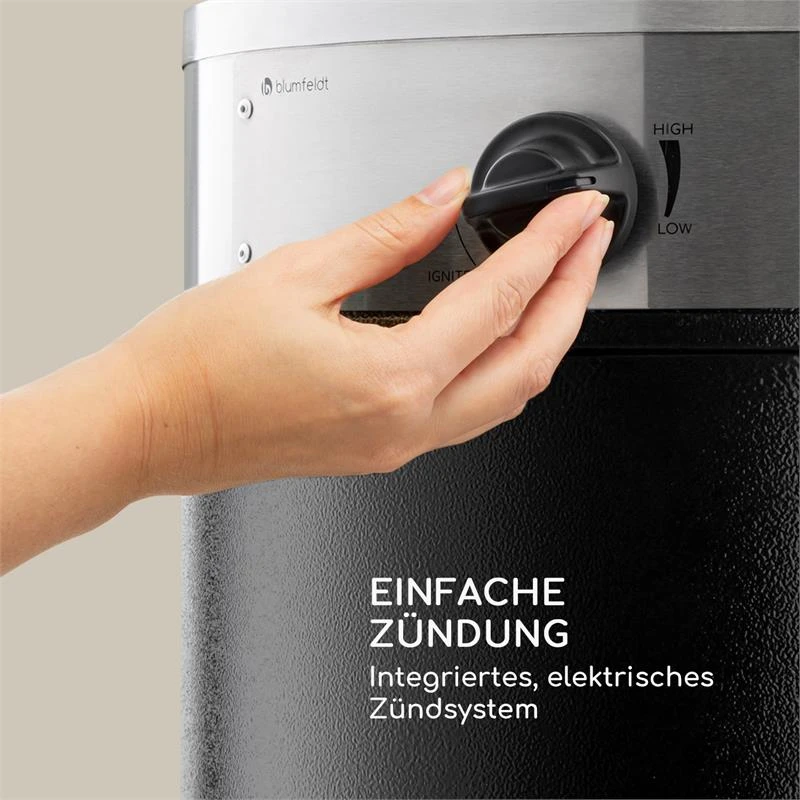 Goldflame Deluxe Terrassenheizstrahler 36.000BTU/11kW Temperglas Mobil Edelstahl Schwarz 6 Goldflame Deluxe Terrassenheizstrahler 36.000BTU/11kW Temperglas Mobil Edelstahl Schwarz – Bild 4