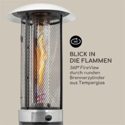Goldflame Deluxe Terrassenheizstrahler 36.000BTU/11kW Temperglas Mobil Edelstahl Schwarz 12 Goldflame Deluxe Terrassenheizstrahler 36.000BTU/11kW Temperglas Mobil Edelstahl Schwarz -Outsunny Geschäft 8600359300 9620 prod 005