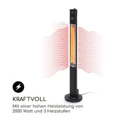 Heat Guru Plus Infrarot-Heizstrahler 2000W 3 Heizstufen Fernbedienung -Outsunny Geschäft 8600359300 9630 prod 006