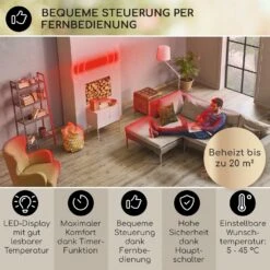 Cosmic Beam Plus XXL Infrarot-Heizstrahler 3000W IP44 Fernbedienung -Outsunny Geschäft 8600359300 9650 prod 003