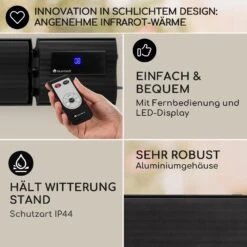 Cosmic Beam Plus XXL Infrarot-Heizstrahler 3000W IP44 Fernbedienung -Outsunny Geschäft 8600359300 9650 prod 006