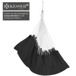 KESSER® Hängestuhl Hängesessel Hängeschaukel Textil Hängesitz Holz Querstrebe Indoor Outdoor Bis 150 Kg Wetterfest UV Beständig , Waschbar -Outsunny Geschäft 8600364700 20899 prod 003