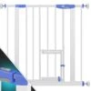 KIDIZ® Türschutzgitter Absperrgitter Treppengitter Kindergitter | Mit Türe Für Hunde Und Katzen , Haustier | Ohne Bohren | Erweiterbar | Kombinierbar Mit Y-Spindeln | Schwenkbar -Outsunny Geschäft 8600364700 20993 prod 001