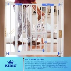 KIDIZ® Türschutzgitter Absperrgitter Treppengitter Kindergitter | Mit Türe Für Hunde Und Katzen , Haustier | Ohne Bohren | Erweiterbar | Kombinierbar Mit Y-Spindeln | Schwenkbar -Outsunny Geschäft 8600364700 20993 prod 004