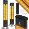 KESSER® Standheizstrahler Infrarot Stand Heizstrahler Inkl. Schutzhülle Wärmestrahler Terrasse Infrarotstrahler Turmheizstrahler 2000 Watt Terrassenstrahler Standheizung Mit Fernbedienung -Outsunny Geschäft 8600364700 22453 prod 001