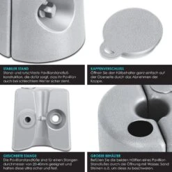 KESSER® Pavillonstandfüße 4er Set Pavillon Standfuß Mit Wasser/Sand Befüllbar 22 X 22 X 25cm HDPE Gewichte Zur Stabilisation Für Pavillons Gartenzelte Festzelte Standsicherung Stabil -Outsunny Geschäft 8600364700 22961 prod 006