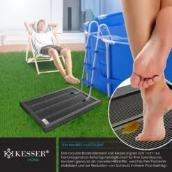 KESSER® Premium Bodenelement Für Solardusche Gartendusche Anti Rutsch - 101 X 63 X 5,5 Cm | Bodenplatte Für Pooldusche Outdoor Pool Dusche Leitern & Solarduschen | Inkl. Montagematerial -Outsunny Geschäft 8600364700 23726 prod 005