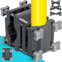 KESSER® Premium Sonnenschirmhalter Universal Balkongeländer - Schirmständer Für Eckige Und Runde Schirme | Balkon Terrasse Sonnenschirm Halterung Hohe Flexibilität | Starke Klemmkraft