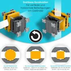 KESSER® Premium Sonnenschirmhalter Universal Balkongeländer - Schirmständer Für Eckige Und Runde Schirme | Balkon Terrasse Sonnenschirm Halterung Hohe Flexibilität | Starke Klemmkraft 10 KESSER® Premium Sonnenschirmhalter Universal Balkongeländer - Schirmständer Für Eckige Und Runde Schirme | Balkon Terrasse Sonnenschirm Halterung Hohe Flexibilität | Starke Klemmkraft -Outsunny Geschäft 8600364700 23729 prod 003