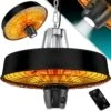 KESSER® Deckenheizstrahler Heizpilz Infrarot-Heizstrahler 2500W Terrassenstrahler Mit Fernbedienung Quarzstrahler | LED Licht | Decke | Infrarotstrahler | Mit Kette + Karabinerhaken Carbon-Heizelement -Outsunny Geschäft 8600364700 24074 prod 001