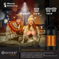 KESSER® Standheizstrahler Infrarotheizung, Heizstrahler Energieeffiziente Heizung Innenraum Mit 360° Oszillation, Infrarotheizung Standgerät, Elektroheizung mit IP55, Terrassen-Heizstrahler -Outsunny Geschäft 8600364700 24091 prod 003