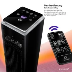 KESSER® Turmheizstrahler Heizstrahler Standheizstrahler Infrarot Mit Fernbedienung Timer Kamineffekt, Heizung Turm-Keramik-Heizer Heizlüfter Heizgerät Kamin Standheizung Mit Oszillationsfunktion -Outsunny Geschäft 8600364700 24168 prod 005
