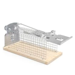 RatzFatz® Mausefalle Lebendfalle 20cm Groß ?Inkl Ebook? Effektiv, Robust – Mäuse, Holz, Lebend Fangen, Kastenfalle, Draht, Keller, Carport, Terrasse, Indoor, Outdoor, Medium, Trapstar MBM-01